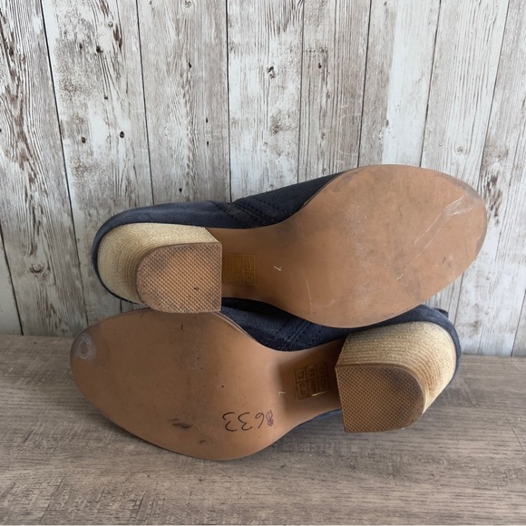 Jeffrey Campbell Women's Navy Suede Ankle Boots 7 - Picture 5 of 6